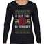 I Put The D In Reindeer, Ugly Christmas Sweater Womens Graphic Long Sleeve T-Shirt