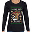 Make Me Crumb, Ugly Christmas Sweater Womens Graphic Long Sleeve T-Shirt