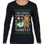 I'm A Freak On The Sheets, Ugly Christmas Sweater Womens Graphic Long Sleeve T-Shirt