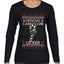Official Candy Cane Licker, Ugly Christmas Sweater Womens Graphic Long Sleeve T-Shirt