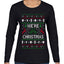 We're Christmas, Ugly Christmas Sweater Womens Graphic Long Sleeve T-Shirt