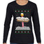 North Pole, Ugly Christmas Sweater Womens Graphic Long Sleeve T-Shirt