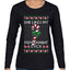 She Likes My Peppermint Stick, Ugly Christmas Sweater Womens Graphic Long Sleeve T-Shirt