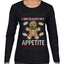 I Brought My Appetitie, Ugly Christmas Sweater Womens Graphic Long Sleeve T-Shirt