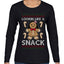 Lookin Like A Snack, Ugly Christmas Sweater Womens Graphic Long Sleeve T-Shirt