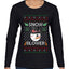 Snow Blower, Ugly Christmas Sweater Womens Graphic Long Sleeve T-Shirt