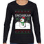 Snowman, Ugly Christmas Sweater Womens Graphic Long Sleeve T-Shirt