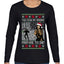 You Stole My Present Prepare To Die Cult Classic, Ugly Christmas Sweater Womens Graphic Long Sleeve T-Shirt