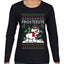 Frostitute, Ugly Christmas Sweater Womens Graphic Long Sleeve T-Shirt