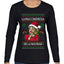 La Mas Chismosa De La Navidad, Ugly Christmas Sweater Womens Graphic Long Sleeve T-Shirt
