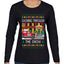 Dashing Through The Snow Classic 90s Holiday Movie, Ugly Christmas Sweater Womens Graphic Long Sleeve T-Shirt