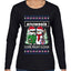 Snowasis English Rock Band Parody, Ugly Christmas Sweater Womens Graphic Long Sleeve T-Shirt