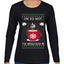 I'm So Hot You Should Blow Me Hot Cocoa, Ugly Christmas Sweater Womens Graphic Long Sleeve T-Shirt