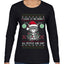 Look At Me Being All Festive And Shit, Ugly Christmas Sweater Womens Graphic Long Sleeve T-Shirt