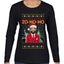 Zo Ho Ho Zohran Mamdani NYC, Ugly Christmas Sweater Womens Graphic Long Sleeve T-Shirt