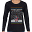 Goopin' Through The Snow Gamer Santa, Ugly Christmas Sweater Womens Graphic Long Sleeve T-Shirt