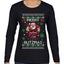 Merry Blitzmas, Football Christmas Sweater Design, Ugly Christmas Sweater Womens Graphic Long Sleeve T-Shirt