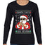 Santa Says 6 7 Numbers Meme, Ugly Christmas Sweater Womens Graphic Long Sleeve T-Shirt
