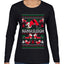 Namasleigh, Namaste Yoga Santa Claus, Ugly Christmas Sweater Womens Graphic Long Sleeve T-Shirt