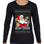 Buon Natale, Italian Santa Claus, Funny, Italian American Humor, Ugly Christmas Sweater Womens Graphic Long Sleeve T-Shirt