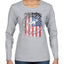 US Flag Ford Bronco Cars and Trucks Womens Graphic Long Sleeve T-Shirt