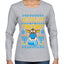 Jewdolph, Jewish Reindeer, Ugly Christmas Sweater Womens Graphic Long Sleeve T-Shirt