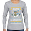 Happy Llamakkah, Ugly Christmas Sweater Womens Graphic Long Sleeve T Shirt