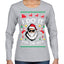 I Do It for the Hos Funny Santa Claus Ugly Christmas Sweater Womens Graphic Long Sleeve T-Shirt