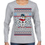 Frosty the Swoleman Funny Workout Lifting Snowman MovieUgly Christmas Sweater Womens Graphic Long Sleeve T-Shirt