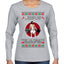 Jesus the Ultimate Deadlifter Funny Ugly Christmas Sweater Womens Graphic Long Sleeve T-Shirt
