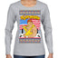 Trumpamania Funny Hogan 80s USA Wrestling Sports Parody Ugly Christmas Sweater Womens Graphic Long Sleeve T-Shirt