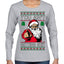 You Ain't Getting Shit Funny Santa Claus Ugly Christmas Sweater Womens Graphic Long Sleeve T-Shirt