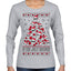 Is This Jolly Enough? Skeleton Skull Christmas Tree Ugly Christmas Sweater Womens Graphic Long Sleeve T-Shirt