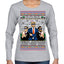 Doge F Around and Find Out Donald Trump Elon Vivek MAGA Ugly Christmas Sweater Womens Graphic Long Sleeve T-Shirt
