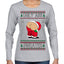 Ugly Ass Sweater Funny Santa Claus Butt Xmas Ugly Christmas Sweater Womens Graphic Long Sleeve T-Shirt