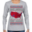 Make America Red Again USA Map Trump 2024 MAGA Ugly Christmas Sweater Womens Graphic Long Sleeve T-Shirt