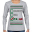 Naughty Nice Italian Funny Italians Italy Colors Ugly Christmas Sweater Womens Graphic Long Sleeve T-Shirt