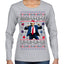 Maga La La La Funny Donald Trump Christmas Carol Song Ugly Christmas Sweater Womens Graphic Long Sleeve T-Shirt