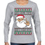 Santa Knows You've Been a Dumb Bitch Funny Vulgar Dirty Ugly Christmas Sweater Womens Graphic Long Sleeve T-Shirt