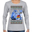 A Choo Choo I've Always Wanted One Winter Warlock Movie Ugly Christmas Sweater Womens Graphic Long Sleeve T-Shirt