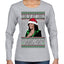 This Is My Ugly Sweater Funny Santa Kamala Harris Ugly Christmas Sweater Womens Graphic Long Sleeve T-Shirt