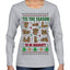 Tis' The Season To Be Naughty Unisex Ugly Christmas Sweater Womens Graphic Long Sleeve T-Shirt