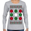 Deck the Halls with Bocce Balls, Funny Classic Italy Italian Sports Ugly Christmas Sweater Womens Graphic Long Sleeve T-Shirt