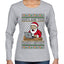 Santa Saw Your Search History, Funny Internet Humor, Ugly Christmas Sweater Womens Graphic Long Sleeve T-Shirt