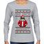 Big Nick Energy, Funny Humor, Ugly Christmas Sweater Womens Graphic Long Sleeve T-Shirt
