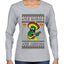 Feliz Navidad Mis Amigos!, Ugly Christmas Sweater Womens Graphic Long Sleeve T-Shirt