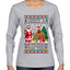Here's A Big Package For You Black Santa Christmas Sweater, Ugly Christmas Sweater Womens Graphic Long Sleeve T-Shirt