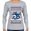 Tralalero Fa La La Brainrot, Ugly Christmas Sweater Womens Graphic Long Sleeve T-Shirt