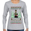 Finding My Happy Holiday, Ugly Christmas Sweater Womens Graphic Long Sleeve T-Shirt