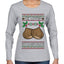 He Loves my Chestnuts, Ugly Christmas Sweater Womens Graphic Long Sleeve T-Shirt